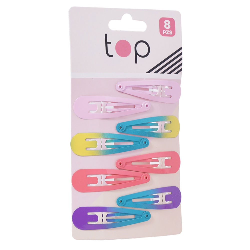 Broches para el Pelo Top 8 Unidades Colores Surtidos