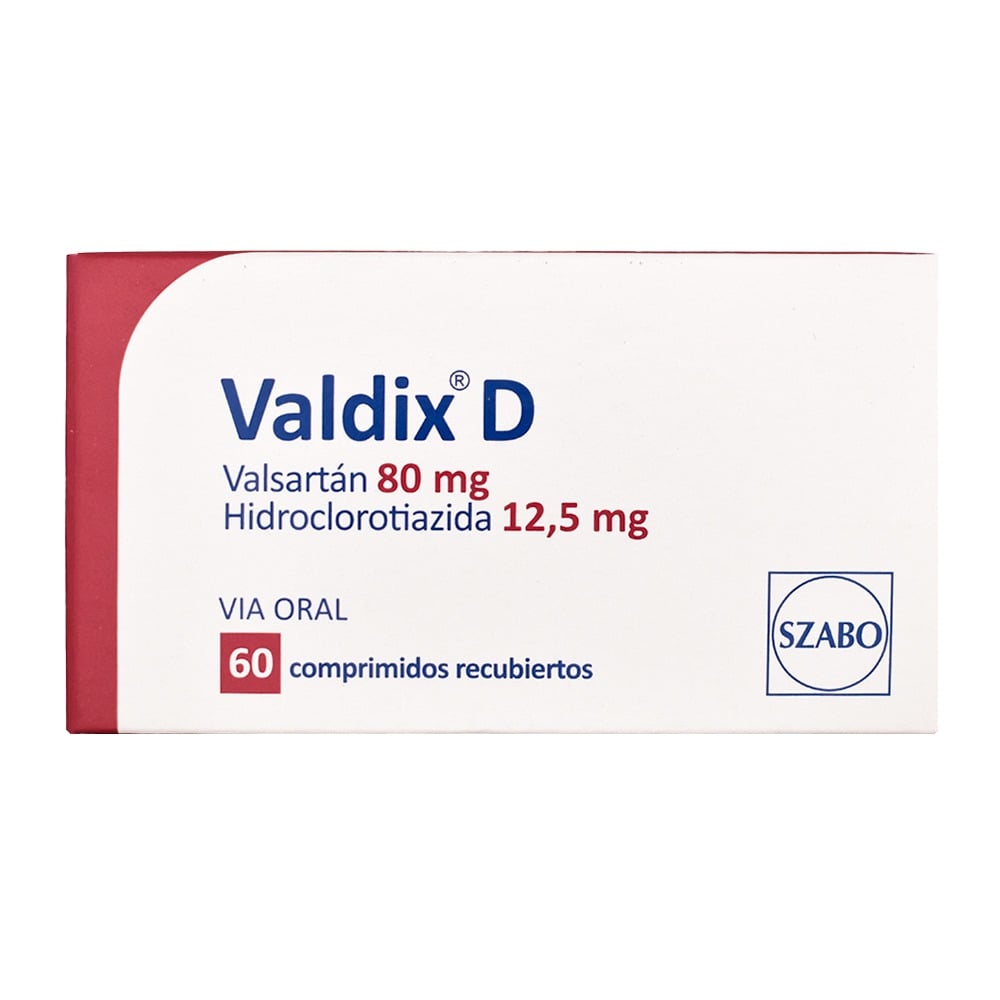 Valdix D 80 mg/12.5 mg 60 Comprimidos