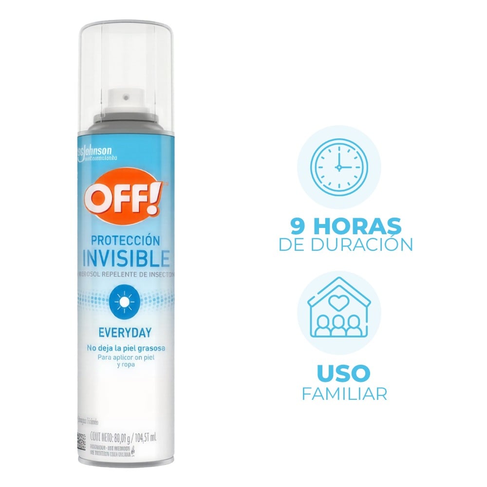 Repelente en Aerosol Off! Protección Invisible 98 ml
