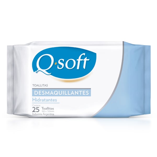 Toallitas Q-Soft Desmaquillantes 25 Unidades