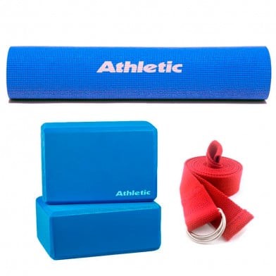 Combo Yoga Athletic Colchoneta 6 mm + Ladrillo + Correa