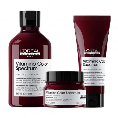 Combo L'Oréal Professionnel Vitamino Color Spectrum Shampoo, Acondicionador y Mascarilla