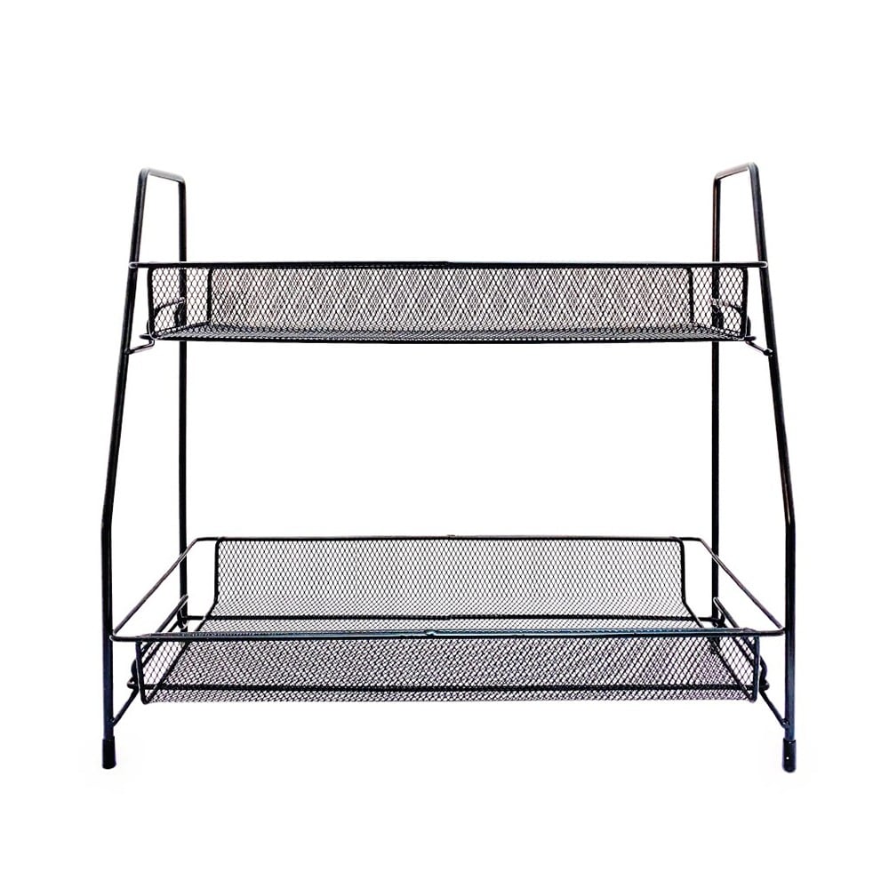 Organizador De Mesa Farma Hogar Acero Negro 36x17x33cm
