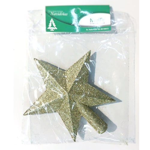 Puntero Estrella para Árbol de Navidad con Glitter