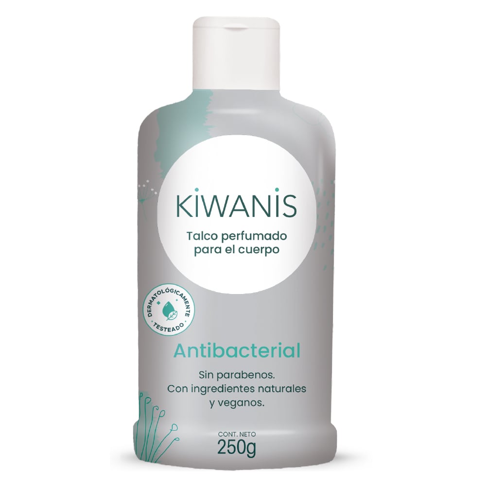 TALCO CORPORAL KIWANIS CON AGENTE ANTI BACTERIAL 250 GRS