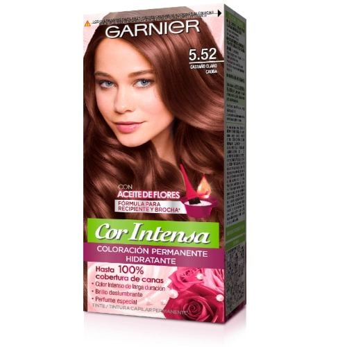 Tinta Garnier Nutrisse Cor Intensa N°5.52 Castaño Claro Caoba