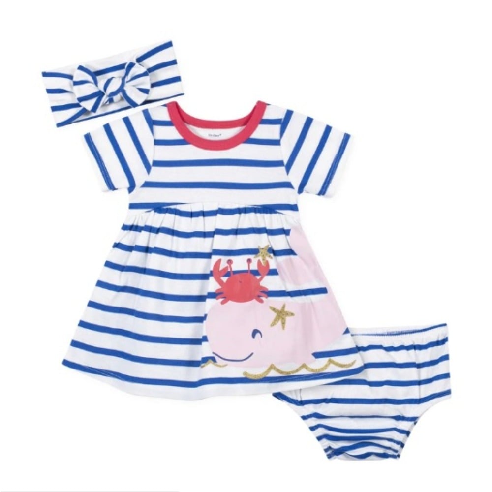 Set de 3 Piezas Gerber Vestido Ballena 12 Meses
