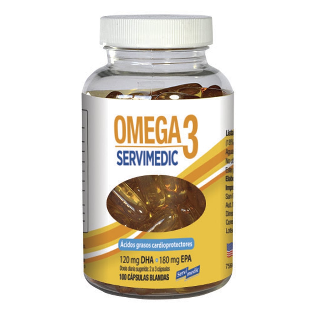 Omega 3 Servimedic 100 Cápsulas Blandas