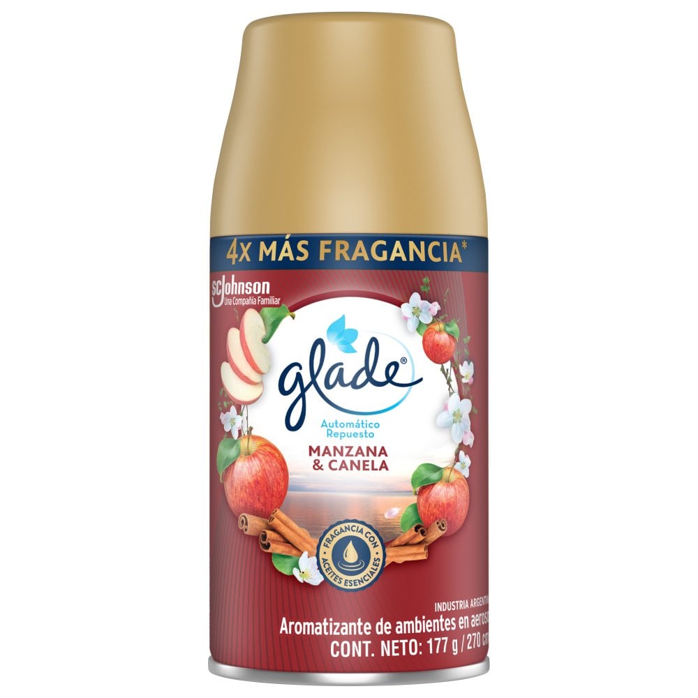 DESODORANTE DE AMBIENTES GLADE AUTOMATICO MANZANA VERDE REPUESTO 175G
