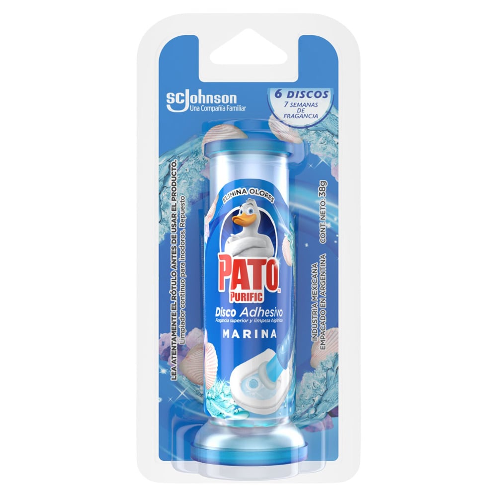 Repuesto Discos Adhesivos Pato Purific para Inodoro Marina 38 g
