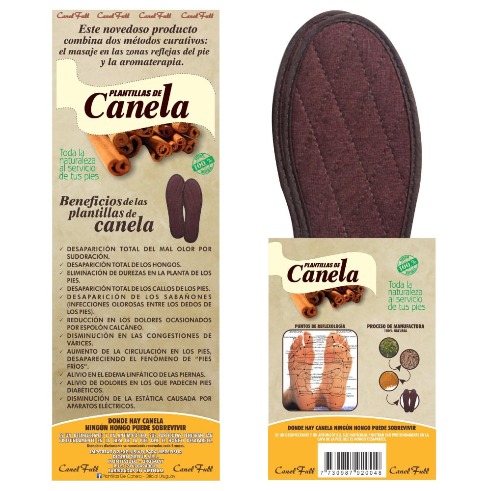 Plantillas de Canela para Calzado Talle 39/40