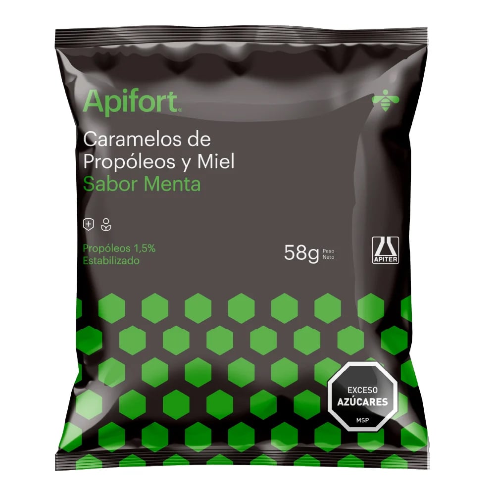 Caramelos de Propóleo Apifort Miel y Menta 8 Unidades