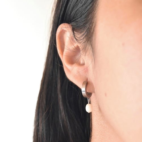 Caravanas D'alma con Aro y Perlas