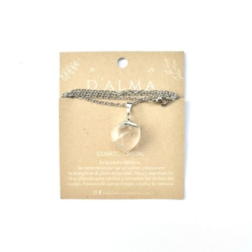 Collar D'alma Simple con Cuarzo Cristal