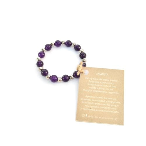 Pulsera D'alma con Elástico y Amatista