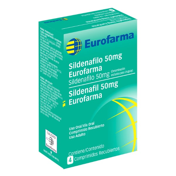 Sildenafil 50 mg 4 Comprimidos Recubiertos