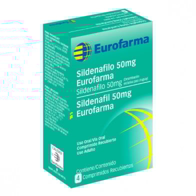 Sildenafil 50 mg 4 Comprimidos Recubiertos