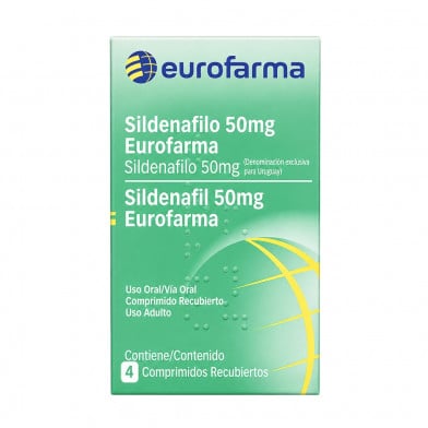 Sildenafil 50 mg 4 Comprimidos Recubiertos