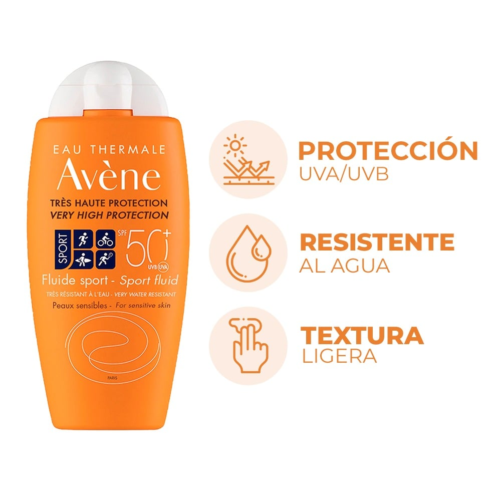 Protector Solar Avène Fluide Sport Fps50+ 100 Ml