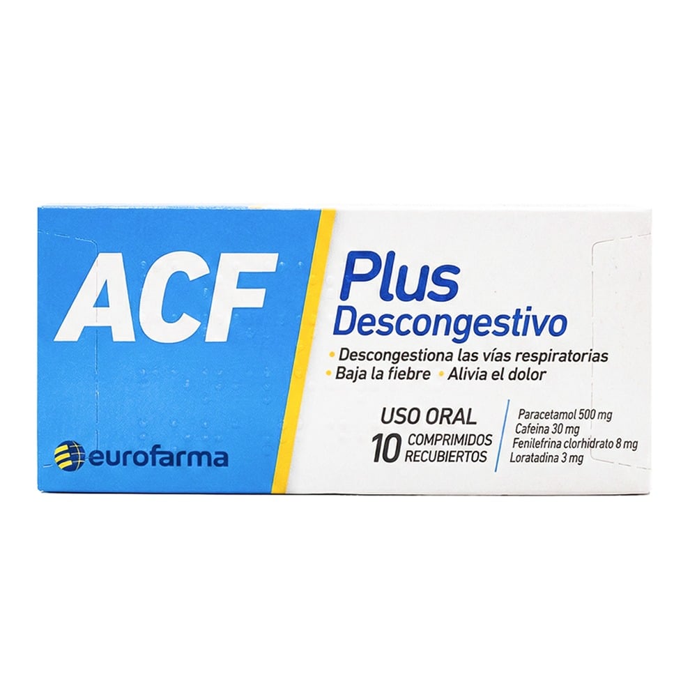 ACF Plus Descongestivo 10 Comprimidos Recubiertos