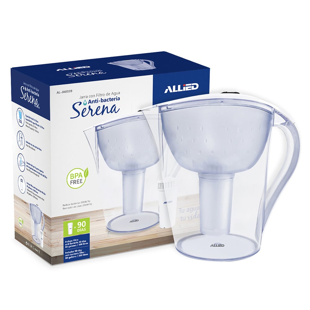 JARRA DE AGUA ACQUA OPTIMA CON FILTRO ANTIBACTERIAL SIRONA
