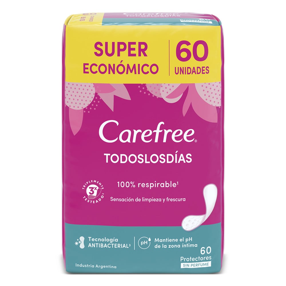Protectores Diarios Carefree 60 Unidades