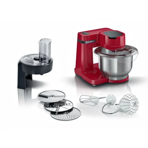 Robot de Cocina Bosch con Bowl Acero Inoxidable Rojo 3.8 l