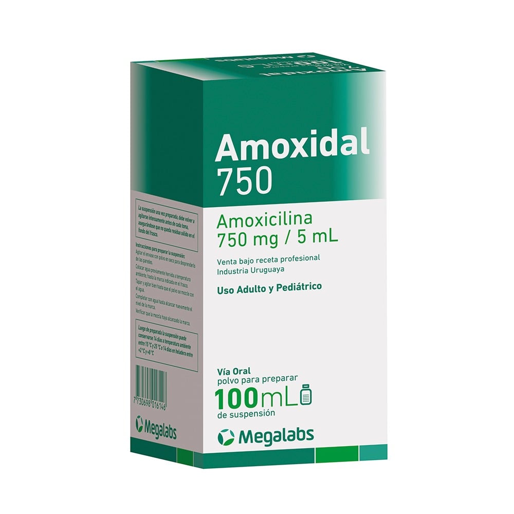 Amoxidal 750 mg Suspensión 100 ml