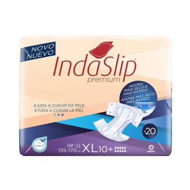 Pañales para Adultos Indaslip Premium Talle XL Máxima Absorción 20 Unidades