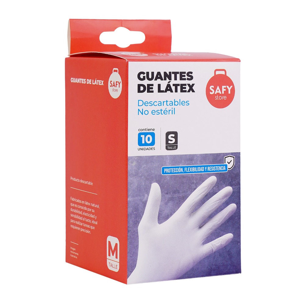 Guantes de Latex Safy Talle S 10 Unidades