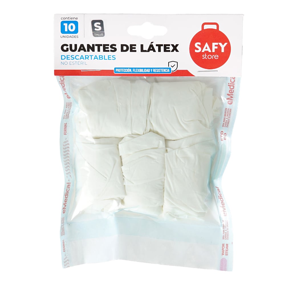 Guantes de Latex Safy Talle S 10 Unidades
