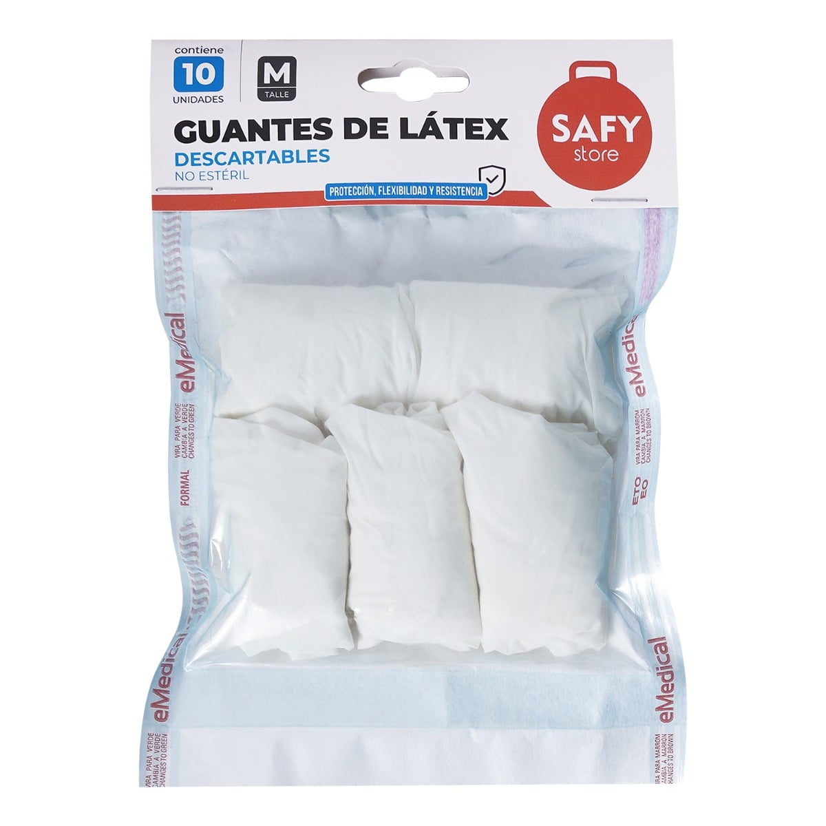Guantes de Latex Safy Talle M 10 Unidades