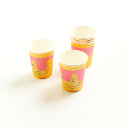 Vasos de Papel Happy Paper Rosados 6 Unidades