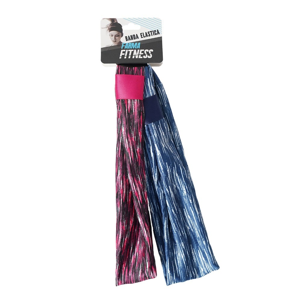 Vincha Deportiva Farma Fitness Ancha 2 Unidades