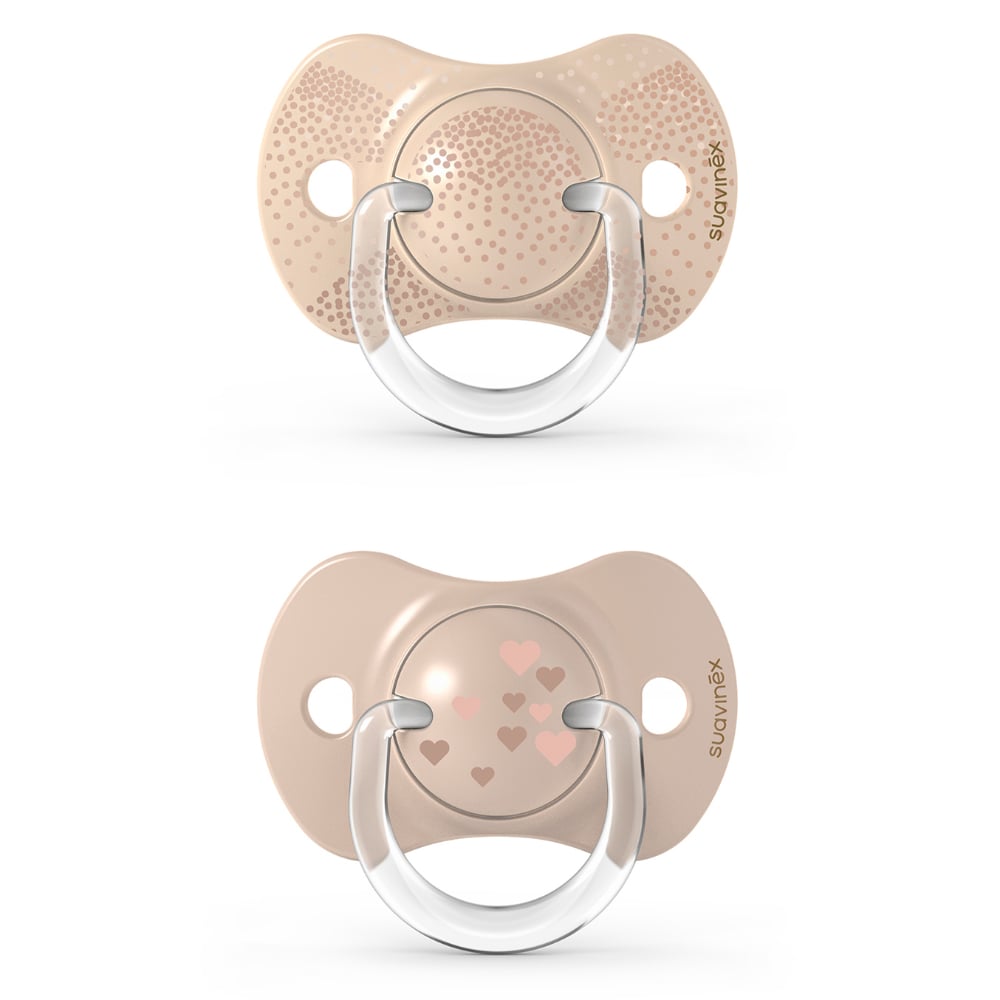 Chupete Fisiológico Suavinex Silicona 0 a 6 Meses Beige 2 Unidades