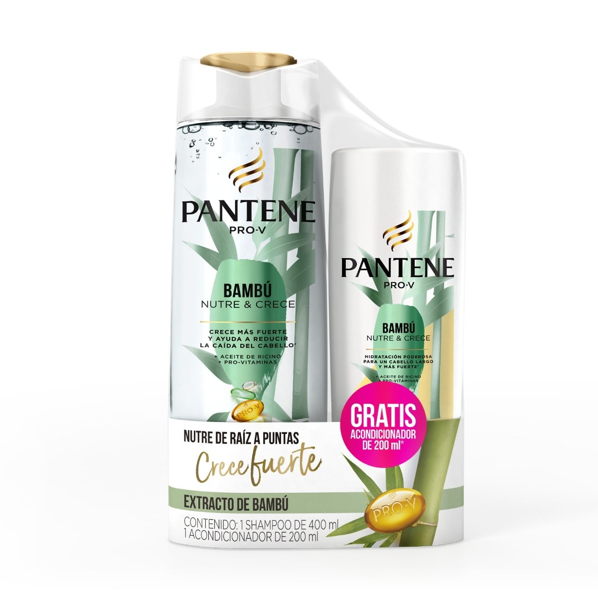 Shampoo Pantene Bambú 400 ml + Acondicionador 200 ml
