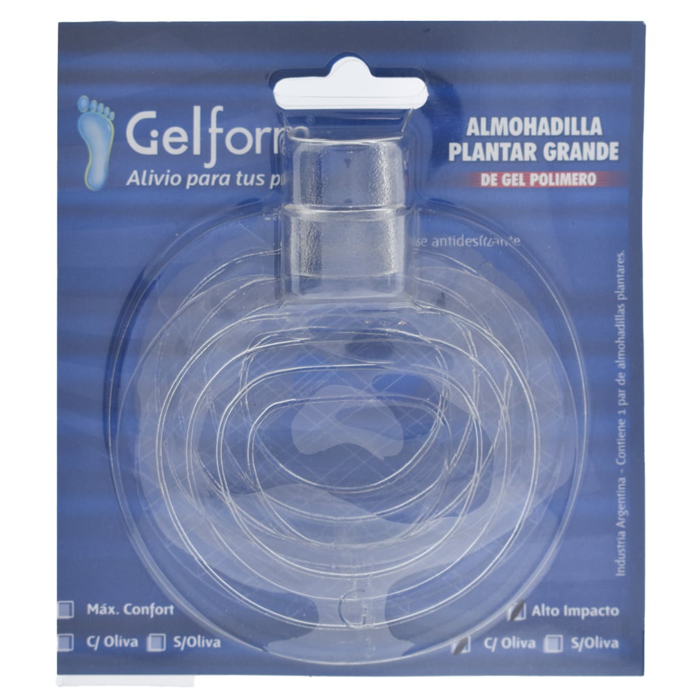 Almohadilla Plantar Gelform Alto Impacto con Oliva Grande