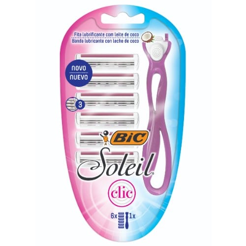 Afeitadora Bic Femenina Soleil Clic 6 Unidades
