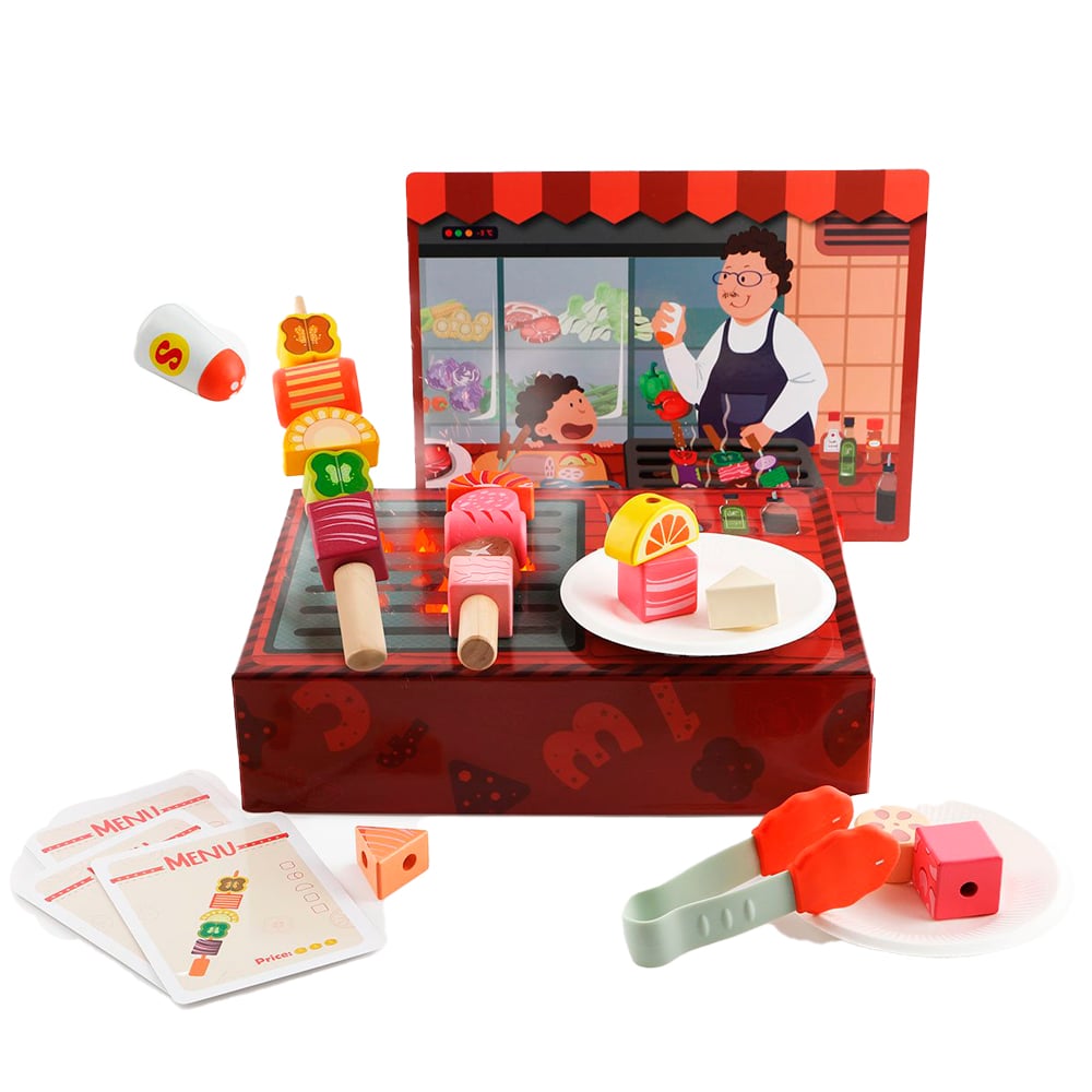 Juego de Parrilla de Madera