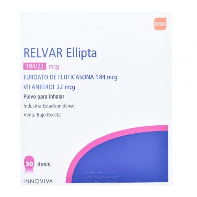 Relvar Ellipta 184 mcg/22 mcg Aerosol 30 Dosis