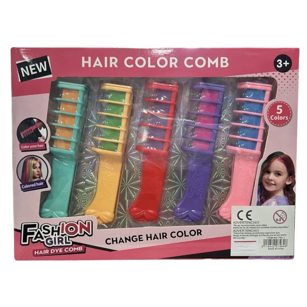 Set de Belleza Fashion Girl Juego de Peines para Teñir el Cabello 