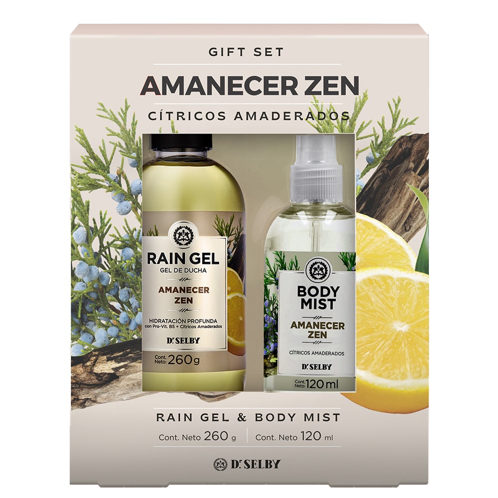 Set Gel de Ducha Rain Gel Amanecer Zen Corporal 260 g + Body Mist 120 ml