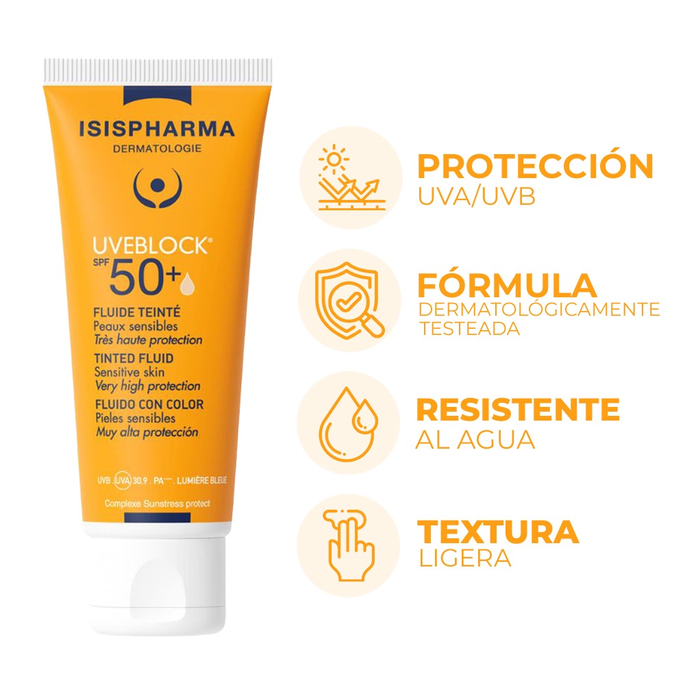 Protector Solar Isispharma Uveblock Color FPS50+ 40 ml