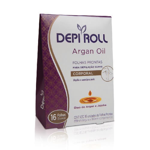 Bandas Depilatorias Depi-Roll Corporales Argán 8 Unidades