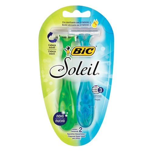 Afeitadora Bic Soleil Verde/celeste 2 Unidades