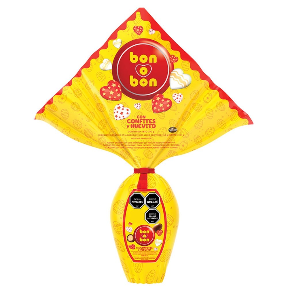 Huevo de Pascua Bon o Bon Chocolate con Leche 210 g 