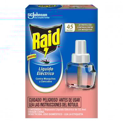 Líquido Eléctrico Floral para 45 Noches Raid 32.9 ml