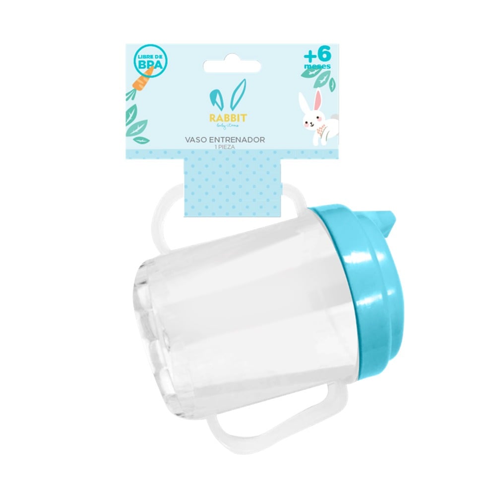Vaso Entrenador Rabbit Azul 210 ml