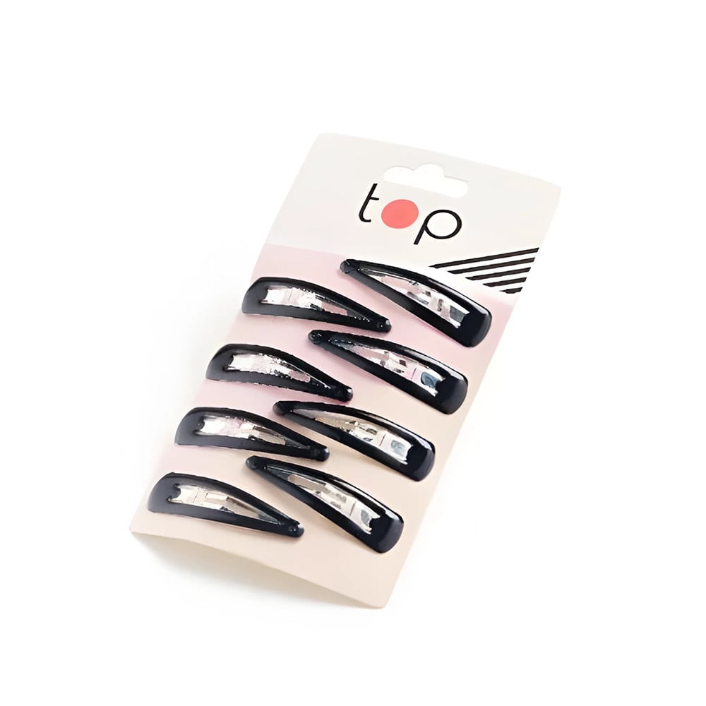 Broches para el Pelo Top Negros 8 Unidades