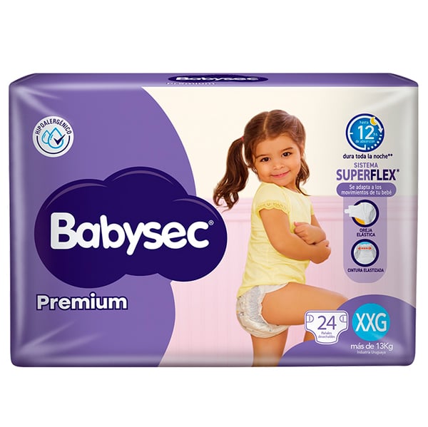 Pañales Babysec Premium XXG 24 Unidades